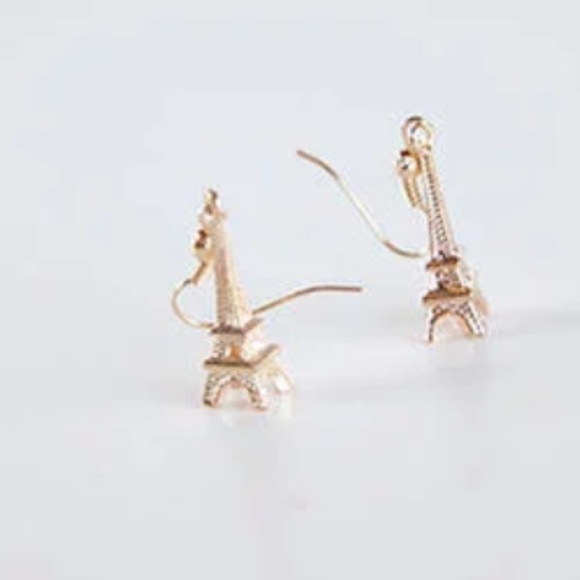 ๐ธ Eiffel Tower Earrings, Rose Gold, Handmade ๐ธ - Picture 1 of 5